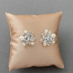 Pearl and Crystal Stud Earrings - Earrings - Cassandra Lynne