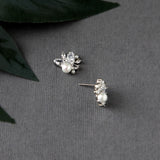 Pearl and CZ Cluster Stud Earrings - Earrings - Cassandra Lynne