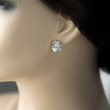 Pearl and CZ Cluster Stud Earrings - Earrings - Cassandra Lynne