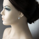 Pearl and CZ Cluster Stud Earrings - Earrings - Cassandra Lynne