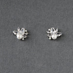 Pearl and CZ Cluster Stud Earrings - Earrings - Cassandra Lynne