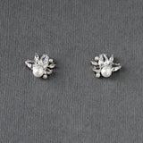 Pearl and CZ Cluster Stud Earrings - Earrings - Cassandra Lynne