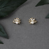 Pearl and CZ Cluster Stud Earrings - Earrings - Cassandra Lynne