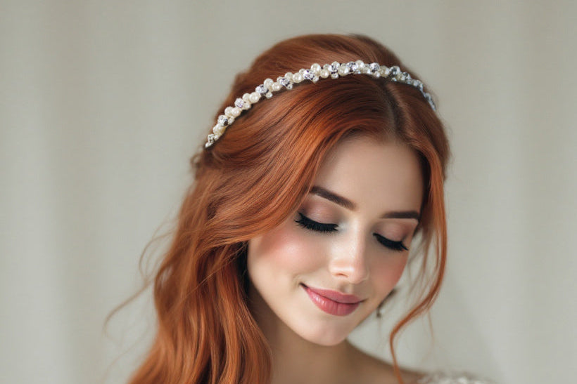 Ivory Pearl and Rhinestones Bridal Headband