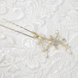 Pearl and Starfish Beach Hair Pin - Hair Pins - Cassandra Lynne