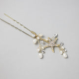 Pearl and Starfish Beach Hair Pin - Hair Pins - Cassandra Lynne