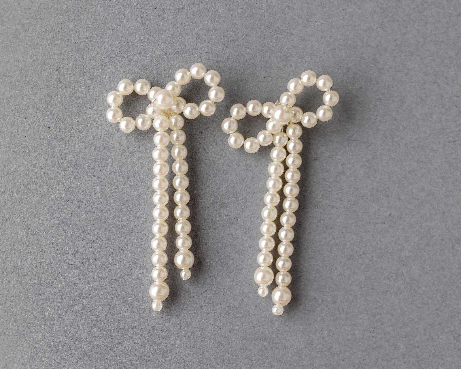 Ivory Pearl Bow Earrings - Cassandra Lynne