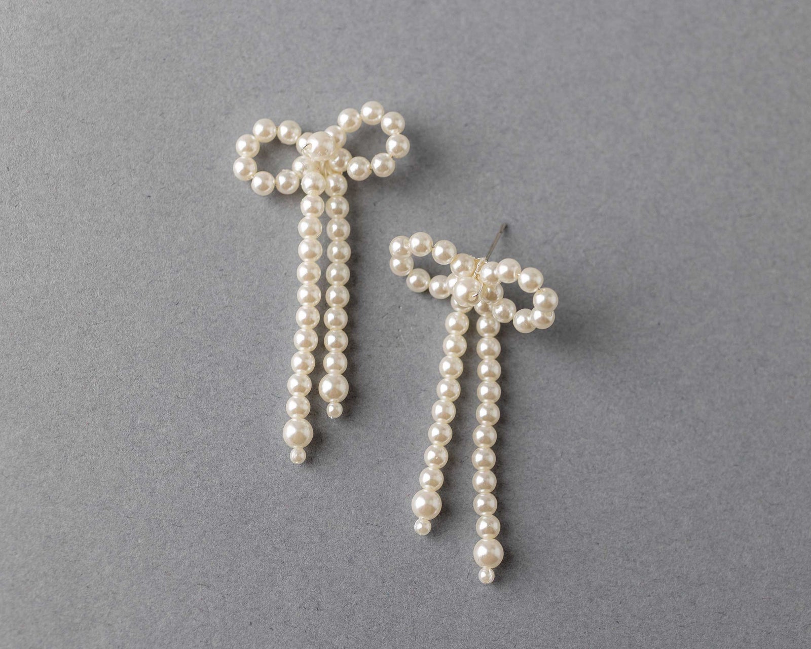 Ivory Pearl Bow Earrings - Cassandra Lynne