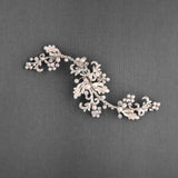 Pearl Bridal Clip of Scrolls and Leaves - Hair Clips - Cassandra Lynne