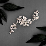 Pearl Bridal Clip of Scrolls and Leaves - Hair Clips - Cassandra Lynne