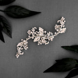 Pearl Bridal Clip of Scrolls and Leaves - Hair Clips - Cassandra Lynne