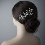 Pearl Bridal Hair Comb in Silver - Hair Comb - Cassandra Lynne