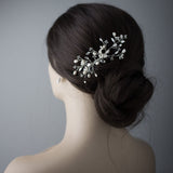 Pearl Bridal Hair Comb in Silver - Hair Comb - Cassandra Lynne