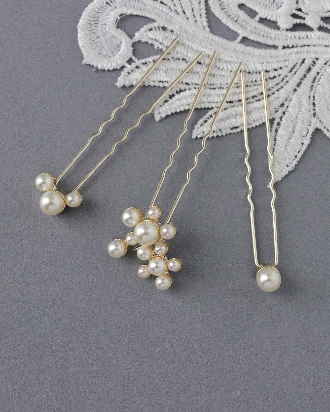 Pearl Bridal Hair Pins Set - Hair Pins - Cassandra Lynne