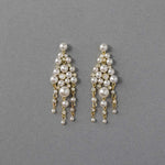 Pearl Chandelier Earrings with CZ Jewels - Earrings - Cassandra Lynne