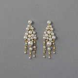 Pearl Chandelier Earrings with CZ Jewels - Earrings - Cassandra Lynne