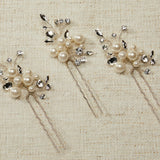 Pearl Cluster Hairpin for the Bride - Hair Pins - Cassandra Lynne