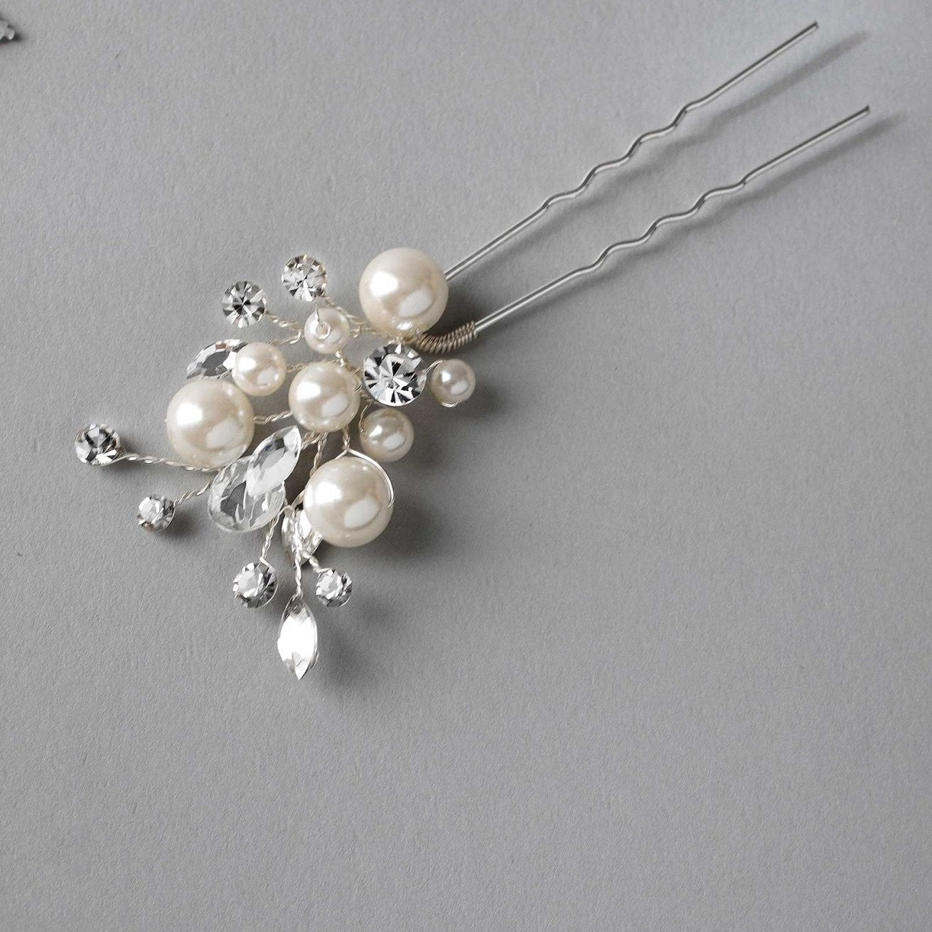 Pearl Cluster Hairpin for the Bride - Hair Pins - Cassandra Lynne