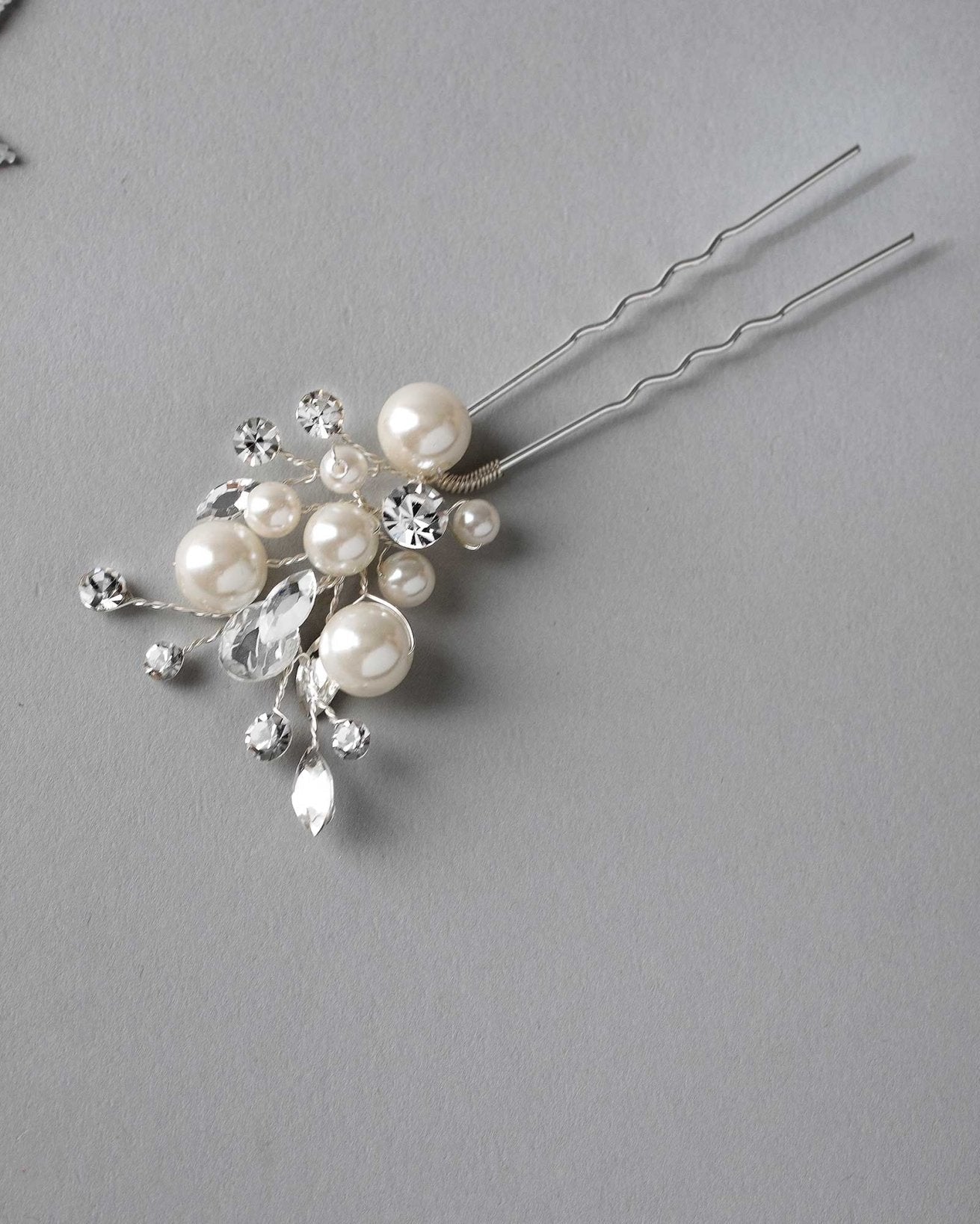 Pearl Cluster Hairpin for the Bride - Hair Pins - Cassandra Lynne