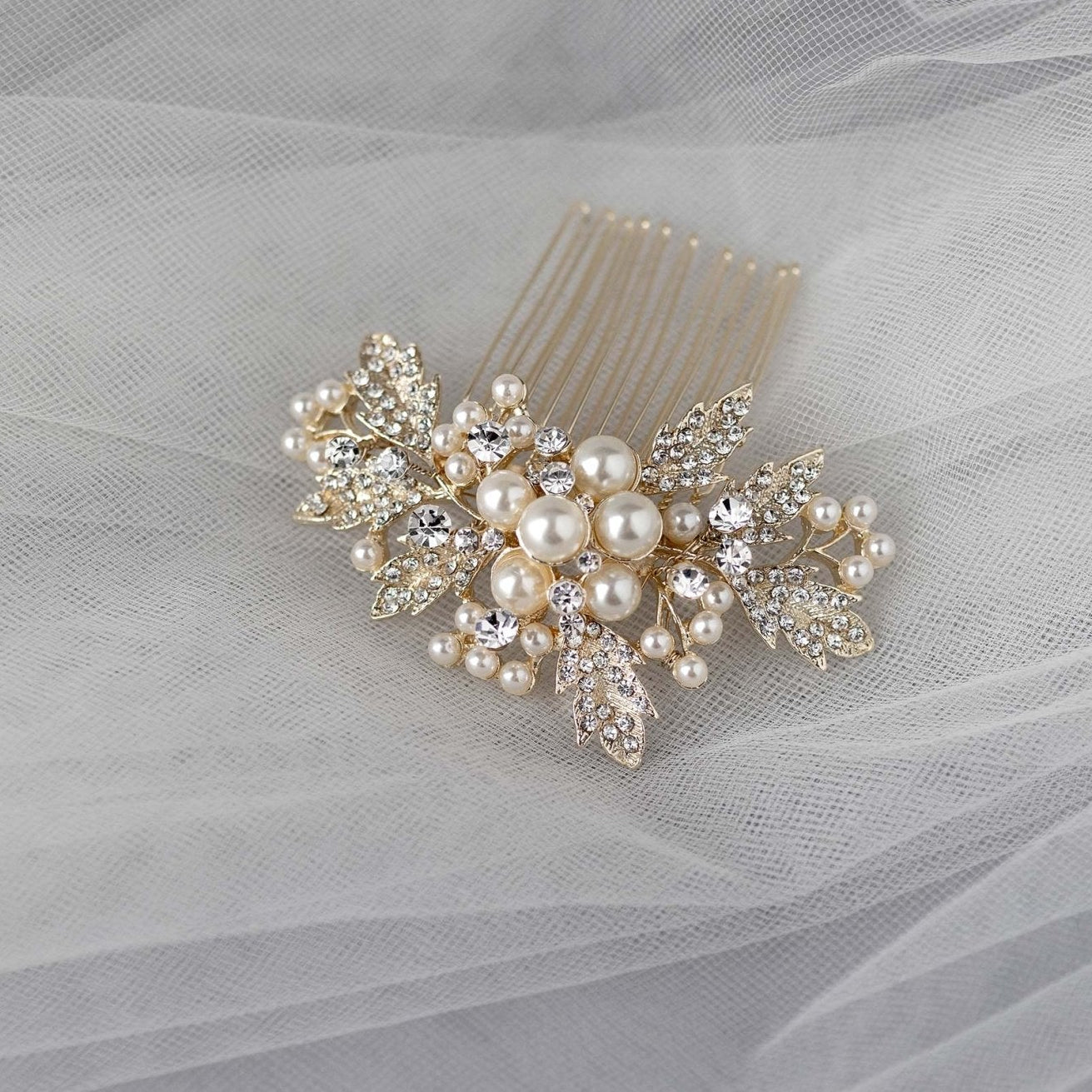 Pearl Cluster Wedding Hair Comb - Hair Comb - Cassandra Lynne