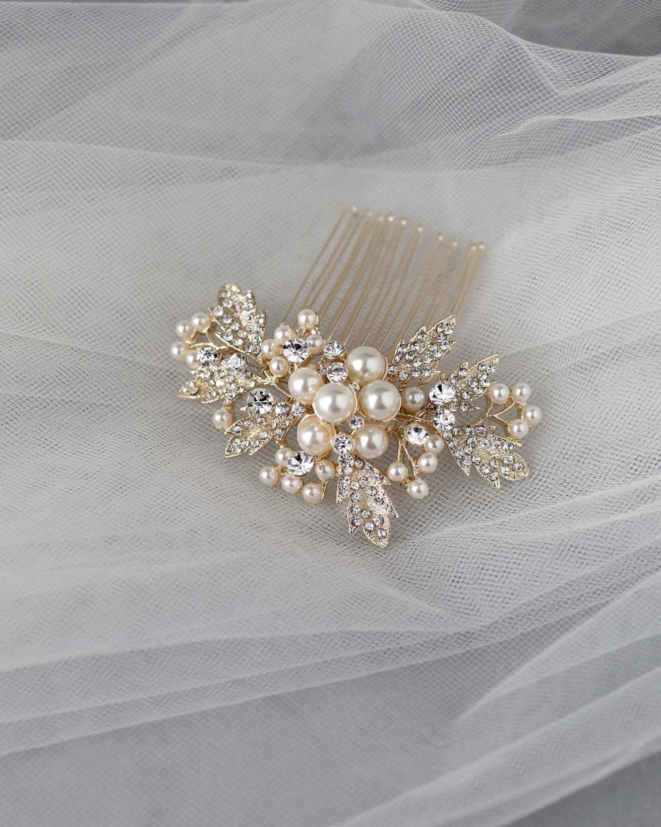 Pearl Cluster Wedding Hair Comb - Hair Comb - Cassandra Lynne