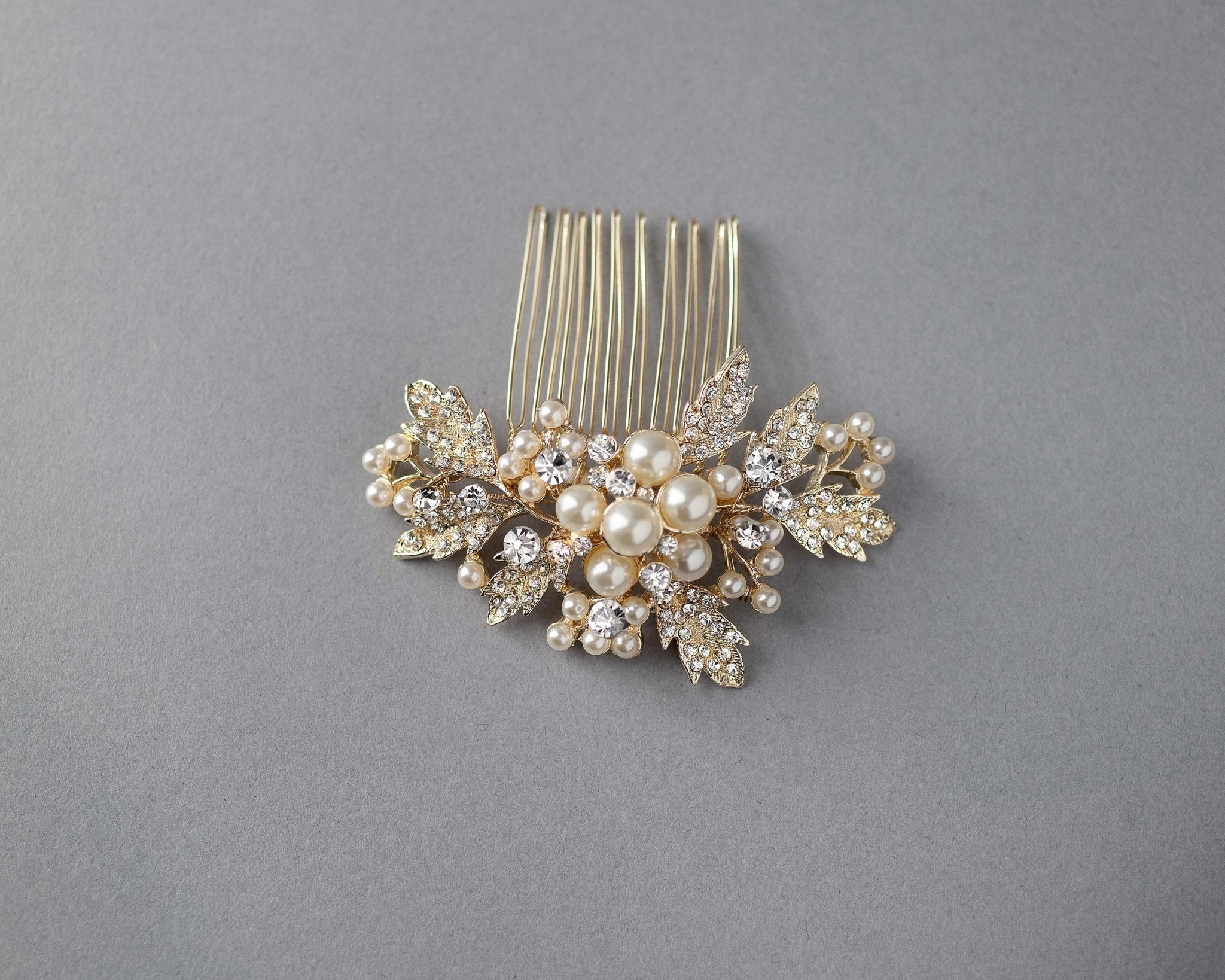 Pearl Cluster Wedding Hair Comb - Hair Comb - Cassandra Lynne
