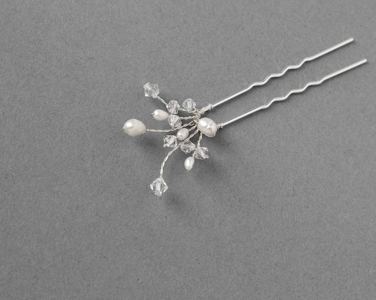 Freshwater Pearl and Crystal Hair Pin