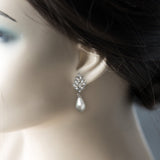 Pearl Drop CZ Clip - On Earrings - Earrings - Cassandra Lynne