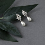Pearl Drop CZ Clip - On Earrings - Earrings - Cassandra Lynne