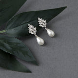 Pearl Drop CZ Clip - On Earrings - Earrings - Cassandra Lynne