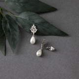 Pearl Drop CZ Clip - On Earrings - Earrings - Cassandra Lynne