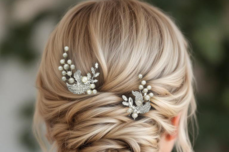 Pearl bridal hair pins