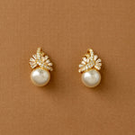 Pearl and CZ Wedding Jewelry Pendant Set