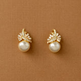 Pearl and CZ Wedding Jewelry Pendant Set