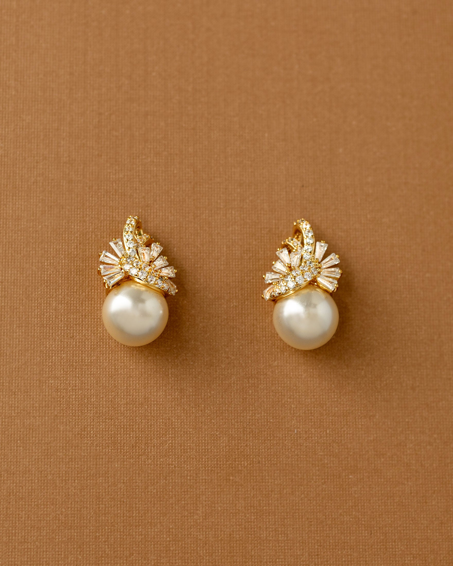 Pearl and CZ Wedding Jewelry Pendant Set