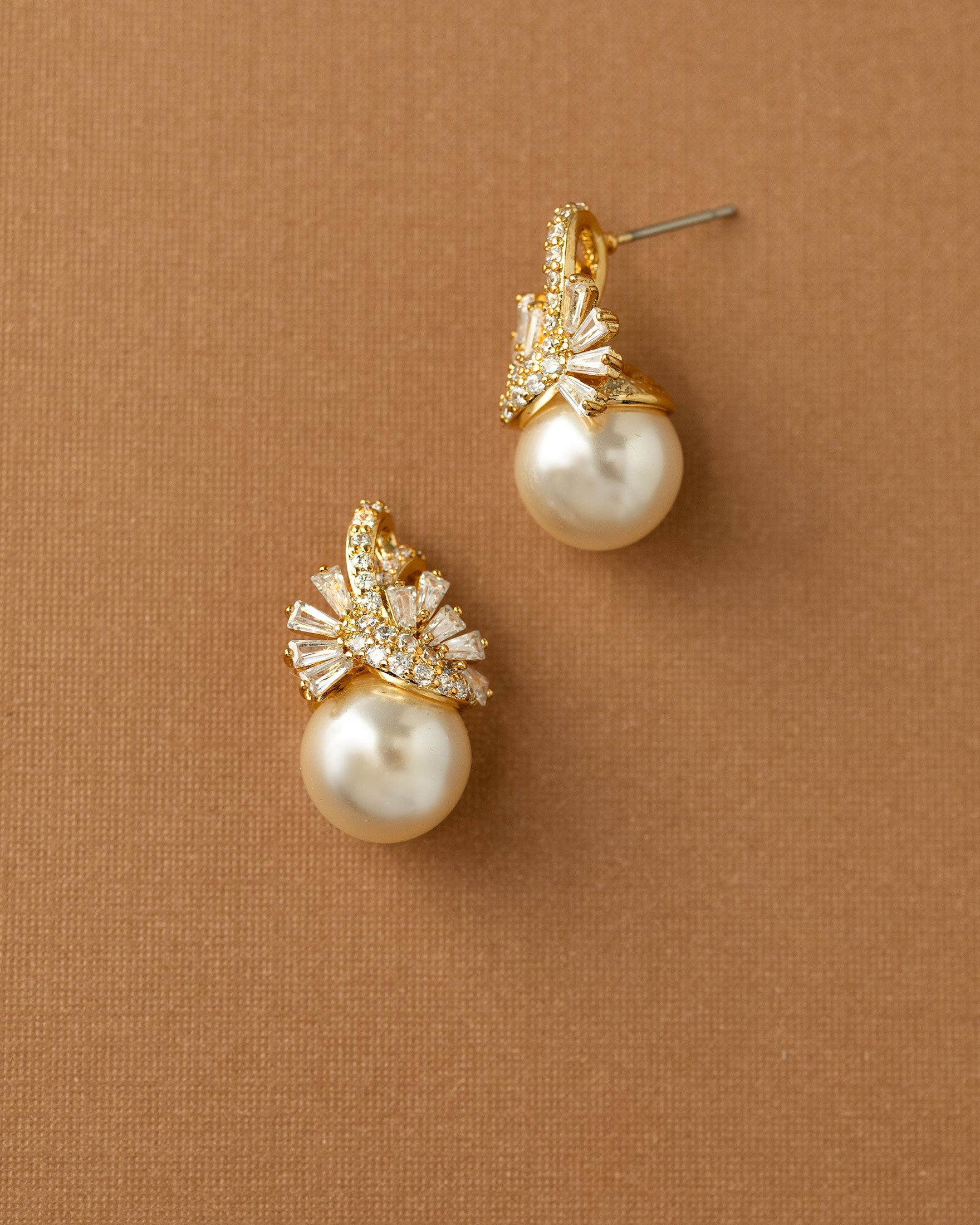 Pearl and CZ Wedding Jewelry Pendant Set