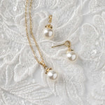 Pearl Pendant Necklace and Earrings Set - Necklace Set - Cassandra Lynne