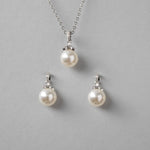 Pearl Pendant Necklace and Earrings Set - Necklace Set - Cassandra Lynne
