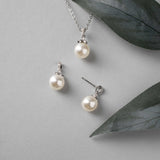 Pearl Pendant Necklace and Earrings Set - Necklace Set - Cassandra Lynne