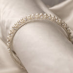 Pearl Wedding Crown with Rhinestones - Cassandra Lynne