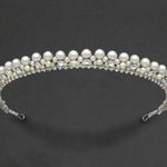 Pearl Wedding Crown with Rhinestones - Cassandra Lynne