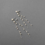 Pearl Station Double Chain Bridal Earrings - Earrings - Cassandra Lynne