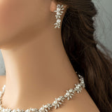 Scrolling Vines and Pearls Bridal Necklace Set - Cassandra Lynne