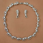 Scrolling Vines and Pearls Bridal Necklace Set - Cassandra Lynne