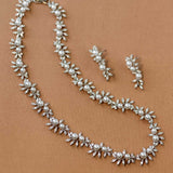 Scrolling Vines and Pearls Bridal Necklace Set - Cassandra Lynne
