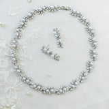 Scrolling Vines and Pearls Bridal Necklace Set - Cassandra Lynne