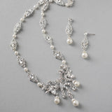 Pearl Wedding Chandelier Necklace Set - Necklace Set - Cassandra Lynne