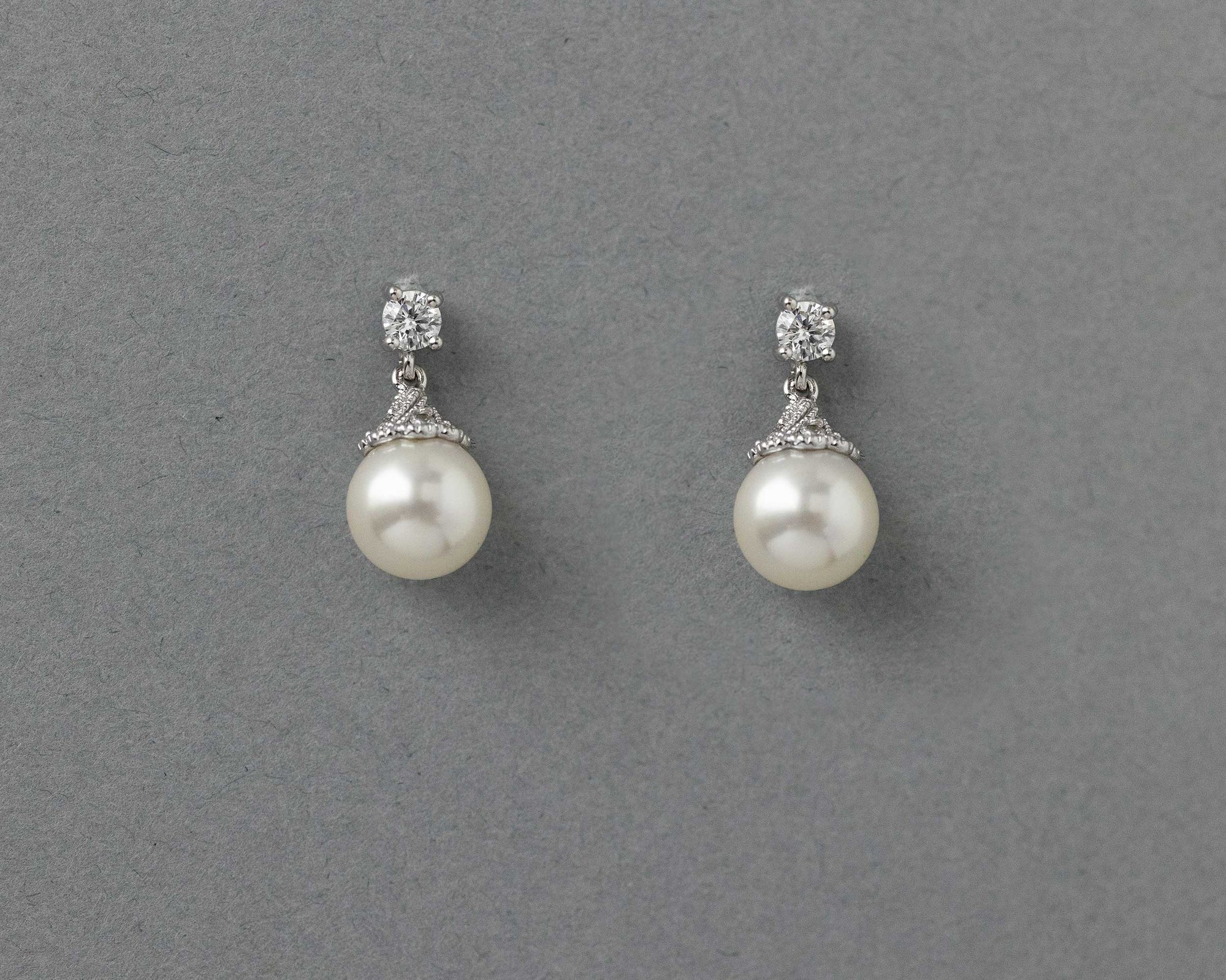 Vintage Styled Ivory Pearl Drop Earrings