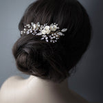 Pearled Porcelain Flower Hair Clip - Hair Clips - Cassandra Lynne