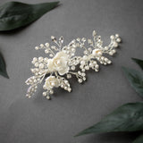 Pearled Porcelain Flower Hair Clip - Hair Clips - Cassandra Lynne